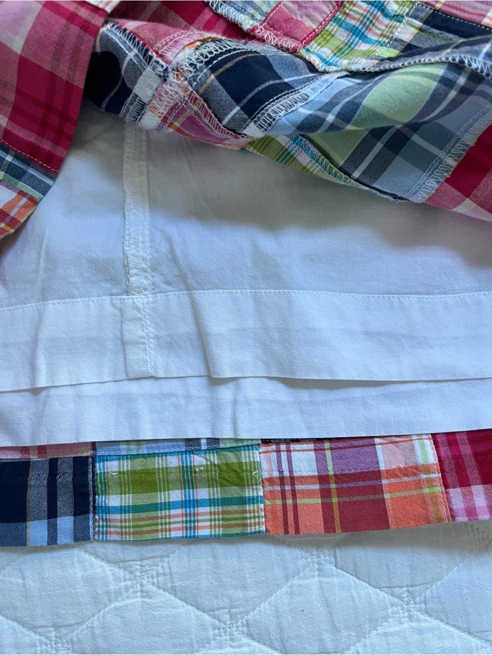 L. L. Bean Multicolor Patchwork Madras Women's Skirt - Picture 4 of 6